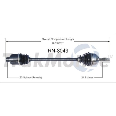 Surtrack Axle Cv Axle Shaft, Rn-8049 RN-8049